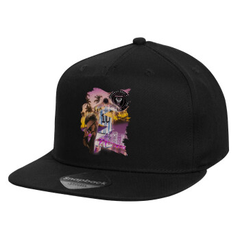 Lionel Messi Miami, Καπέλο παιδικό Flat Snapback, Μαύρο (100% ΒΑΜΒΑΚΕΡΟ, ΠΑΙΔΙΚΟ, UNISEX, ONE SIZE)