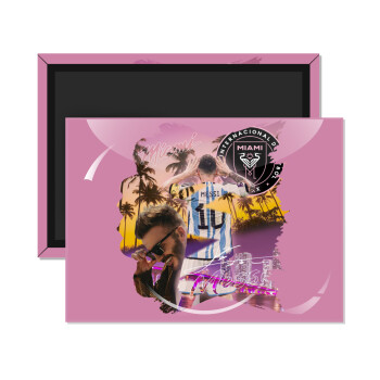 Lionel Messi Miami, Ορθογώνιο μαγνητάκι ψυγείου διάστασης 9x6cm