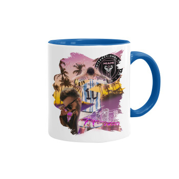 Lionel Messi Miami, Mug colored blue, ceramic, 330ml