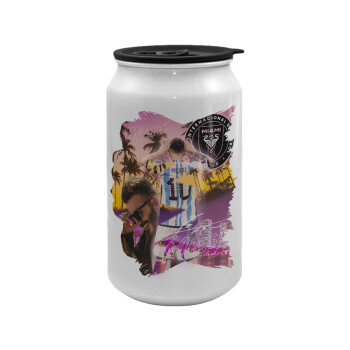 Lionel Messi Miami, Κούπα ταξιδιού μεταλλική με καπάκι (tin-can) 500ml