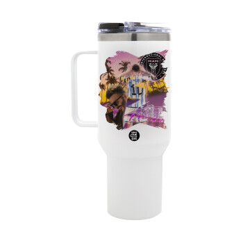 Lionel Messi Miami, Mega Tumbler με καπάκι, διπλού τοιχώματος (θερμό) 1,2L