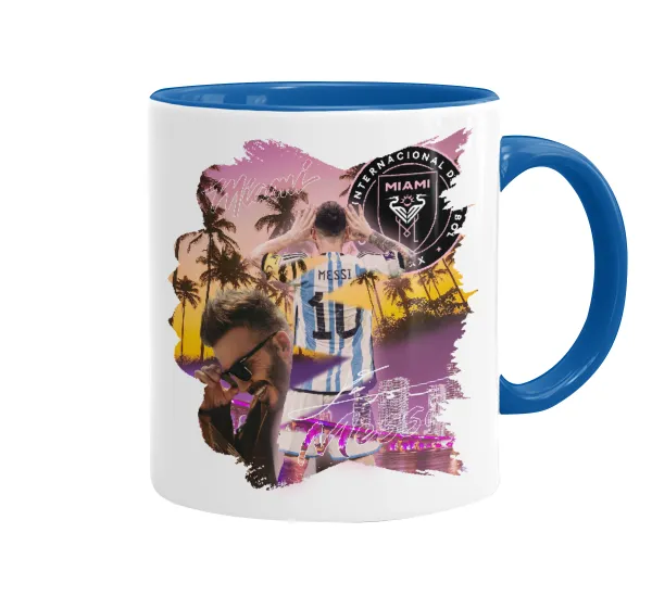 Lionel Messi Miami — Mug colored blue, ceramic, 330ml