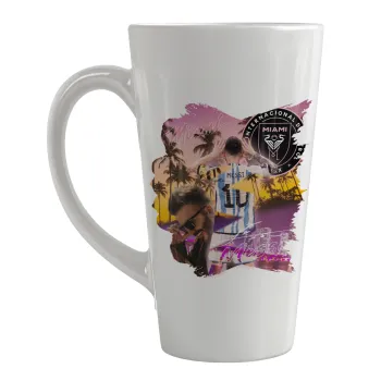 Lionel Messi Miami, Κούπα κωνική Latte Μεγάλη, κεραμική, 450ml