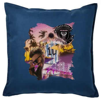Lionel Messi Miami, Sofa cushion Blue 50x50cm includes filling