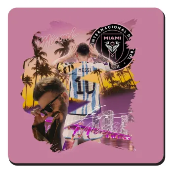 Lionel Messi Miami, Τετράγωνο μαγνητάκι ξύλινο 9x9cm