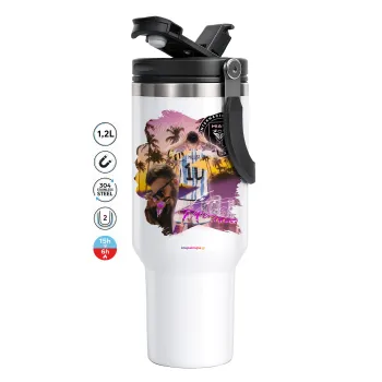 Lionel Messi Miami, Mega Tumbler με καπάκι, διπλού τοιχώματος (θερμό) 1,2L