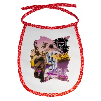 Lionel Messi Miami, Σαλιάρα μωρού αλέκιαστη με κορδόνι Κόκκινη