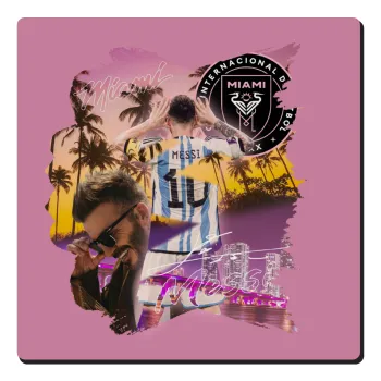 Lionel Messi Miami, Τετράγωνο μαγνητάκι ξύλινο 6x6cm