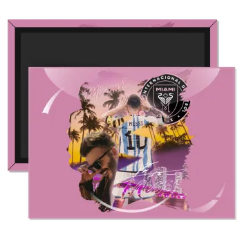 Lionel Messi Miami, Ορθογώνιο μαγνητάκι ψυγείου διάστασης 9x6cm