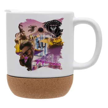 Lionel Messi Miami, Ceramic coffee mug Cork (MAT), 330ml