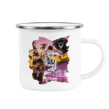Lionel Messi Miami, Metallic enamel cup white 360ml