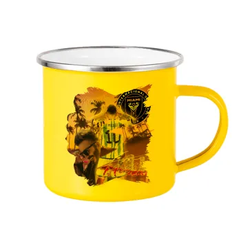 Lionel Messi Miami, Yellow Enamel Metallic Cup 360ml