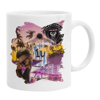Lionel Messi Miami, Ceramic coffee mug, 330ml