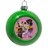 Green Christmas tree ornament bauble 8cm