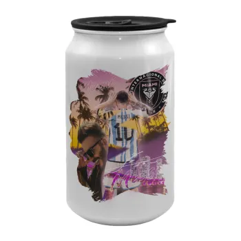 Lionel Messi Miami, Κούπα ταξιδιού μεταλλική με καπάκι (tin-can) 500ml