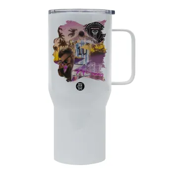 Lionel Messi Miami, Mega Stainless steel Tumbler with lid, double wall 750L