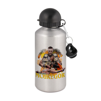 Conor McGregor Notorious, Metallic water jug, Silver, aluminum 500ml