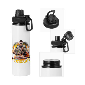 Conor McGregor Notorious, Metal water bottle with safety cap, aluminum 850ml