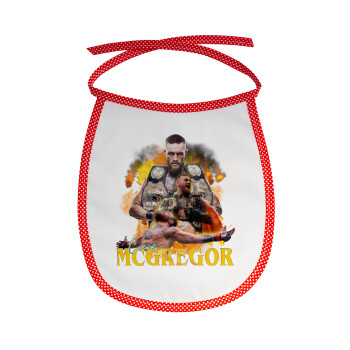 Conor McGregor Notorious, Σαλιάρα μωρού αλέκιαστη με κορδόνι Κόκκινη