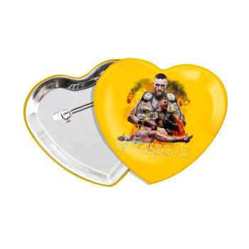 Conor McGregor Notorious, Κονκάρδα παραμάνα καρδιά (57x52mm)