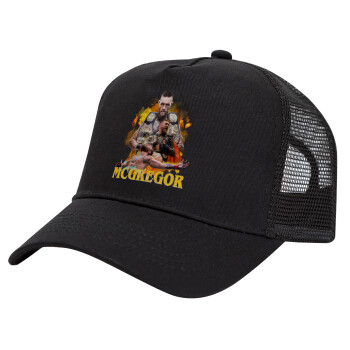 Conor McGregor Notorious, Καπέλο Trucker με Δίχτυ, Μαύρο, (ΒΑΜΒΑΚΕΡΟ, ΠΑΙΔΙΚΟ, UNISEX, ONE SIZE)