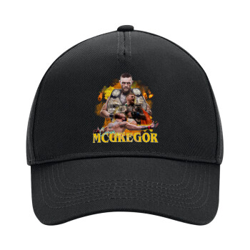 Conor McGregor Notorious, Adult Ultimate Hat BLACK, (100% COTTON DRILL, ADULT, UNISEX, ONE SIZE)