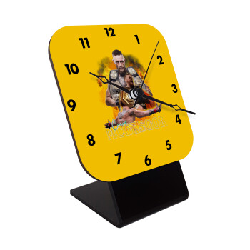Conor McGregor Notorious, Επιτραπέζιο ρολόι ξύλινο με δείκτες (10cm)