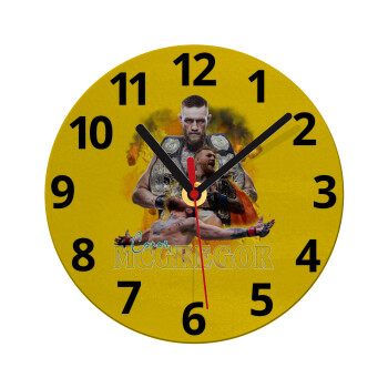 Conor McGregor Notorious, Ρολόι τοίχου γυάλινο (20cm)