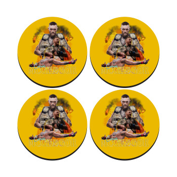 Conor McGregor Notorious, SET of 4 round wooden coasters (9cm)