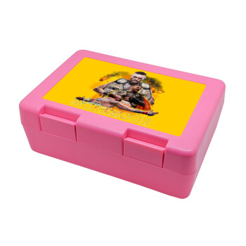 Conor McGregor Notorious, Παιδικό δοχείο κολατσιού ΡΟΖ 185x128x65mm (BPA free πλαστικό)