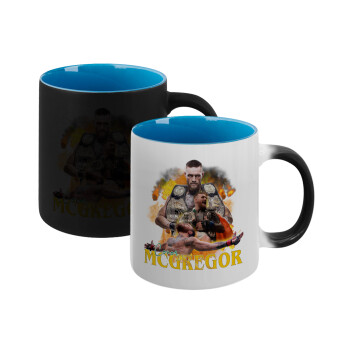 Conor McGregor Notorious, Κούπα Μαγική εσωτερικό μπλε, κεραμική 330ml που αλλάζει χρώμα με το ζεστό ρόφημα