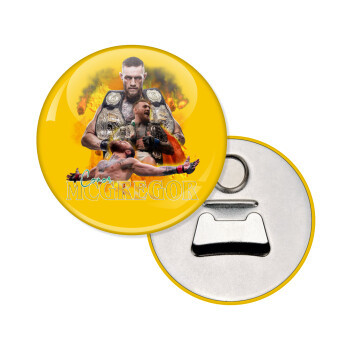 Conor McGregor Notorious, Μαγνητάκι και ανοιχτήρι μπύρας στρογγυλό διάστασης 5,9cm