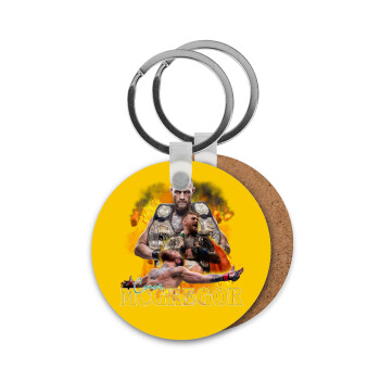 Conor McGregor Notorious, Μπρελόκ Ξύλινο στρογγυλό MDF Φ5cm
