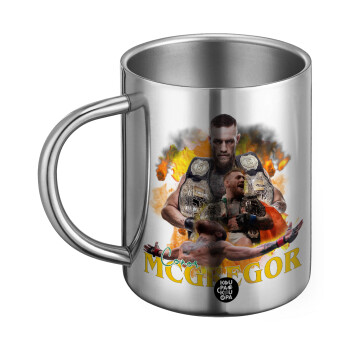 Conor McGregor Notorious, Ανοξείδωτη Μεταλλική Κούπα 450ml - Διπλού Τοιχώματος