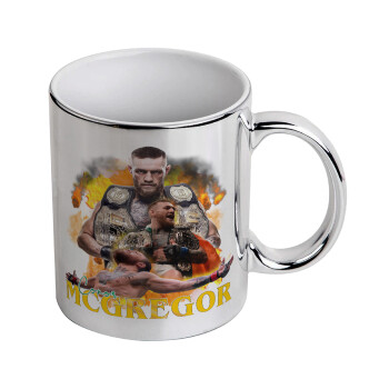 Conor McGregor Notorious, Κούπα κεραμική, ασημένια καθρέπτης, 330ml