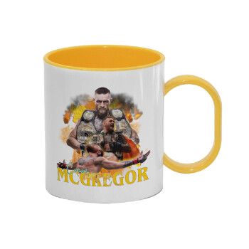 Conor McGregor Notorious, Κούπα (πλαστική) (BPA-FREE) Polymer Κίτρινη για παιδιά, 330ml