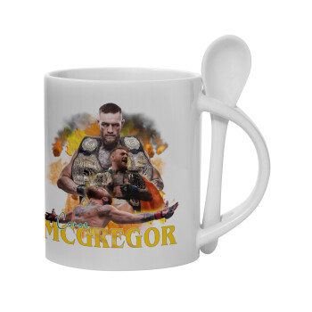 Conor McGregor Notorious, Ceramic coffee mug with Spoon, 330ml (1pcs)