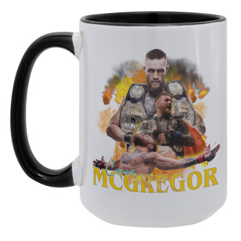 Conor McGregor Notorious, Κούπα Mega 15oz, κεραμική Μαύρη, 450ml