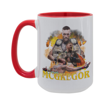 Conor McGregor Notorious, Κούπα Mega 15oz, κεραμική Κόκκινη, 450ml