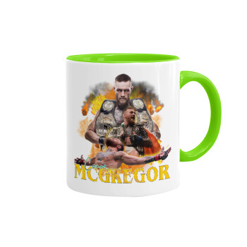Conor McGregor Notorious, Mug colored light green, ceramic, 330ml