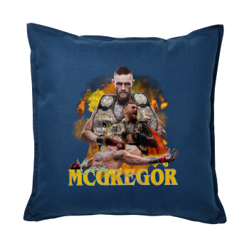 Conor McGregor Notorious, Sofa cushion Blue 50x50cm includes filling