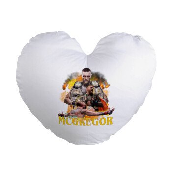 Conor McGregor Notorious, Μαξιλάρι καναπέ καρδιά 40x40cm περιέχεται το  γέμισμα
