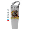 GREY color, 890ml (30oz) stainless Steel Tumbler with Handle