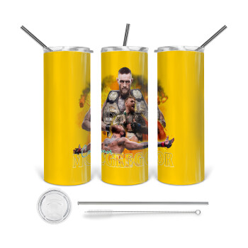 Conor McGregor Notorious, 360 Eco friendly stainless steel tumbler 600ml, with metal straw & cleaning brush