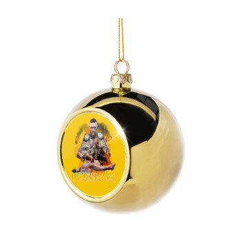 Conor McGregor Notorious, Golden Christmas tree ball ornament 8cm