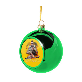 Conor McGregor Notorious, Green Christmas tree ornament ball 8cm