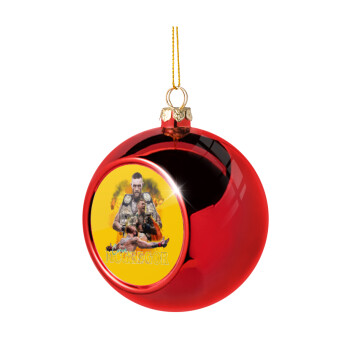 Conor McGregor Notorious, Χριστουγεννιάτικη μπάλα δένδρου Κόκκινη 8cm