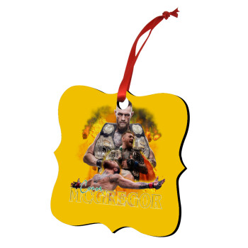Conor McGregor Notorious, Στολίδι Χριστουγεννιάτικο στολίδι polygon ξύλινο 7.5cm