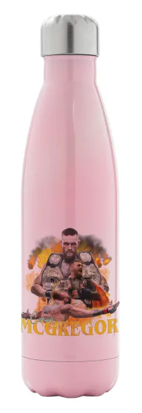 Conor McGregor Notorious — Metal mug thermos Pink Iridiscent (Stainless steel), double wall, 500ml