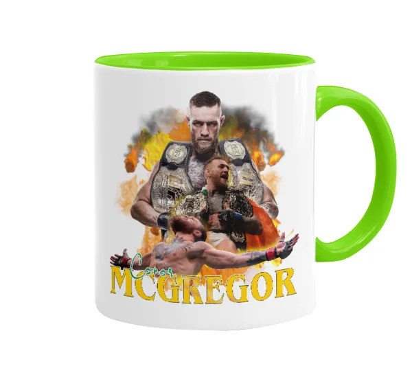 Conor McGregor Notorious — Κούπα χρωματιστή βεραμάν, κεραμική, 330ml
